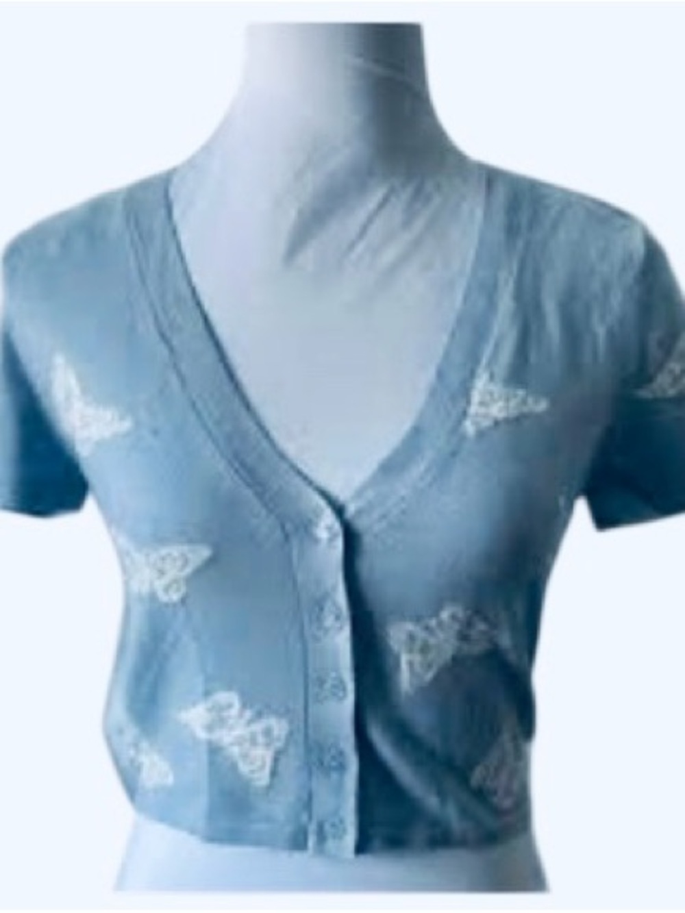 Say What short-sleeved cropped cardigan. Women’s.    NEW SZ L